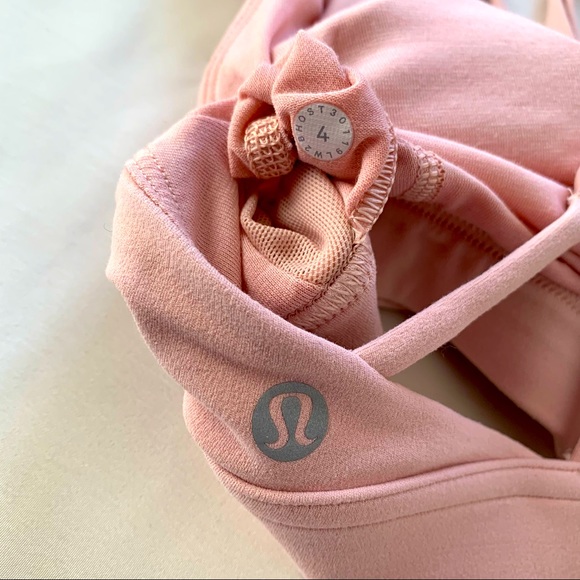 Lululemon Faint Coral Flow Freely Nulu Bra 4 - Picture 3 of 5